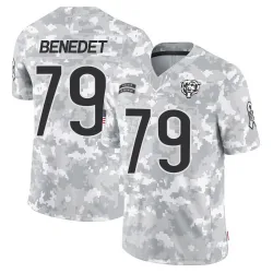 Men's Theo Benedet Chicago Bears No.79 Limited 2024 Salute to Service Jersey - Arctic Camo
