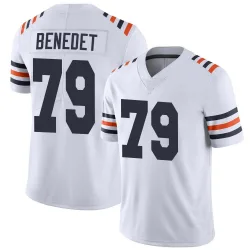 Men's Theo Benedet Chicago Bears No.79 Limited Alternate Classic Vapor Jersey - White
