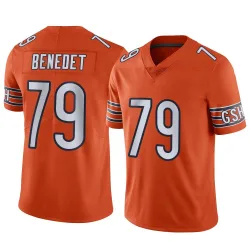 Men's Theo Benedet Chicago Bears No.79 Limited Alternate Vapor Jersey - Orange