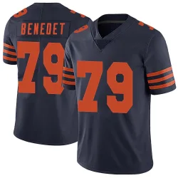 Men's Theo Benedet Chicago Bears No.79 Limited Alternate Vapor Untouchable Jersey - Navy Blue