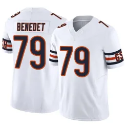 Men's Theo Benedet Chicago Bears No.79 Limited Vapor F.U.S.E. Jersey - White