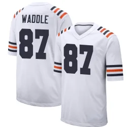 Men's Tom Waddle Chicago Bears No.87 Game Alternate Classic Jersey - White