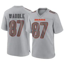 Men's Tom Waddle Chicago Bears No.87 Game Atmosphere Fashion Jersey - Gray