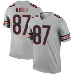Men's Tom Waddle Chicago Bears No.87 Legend Inverted Silver Jersey