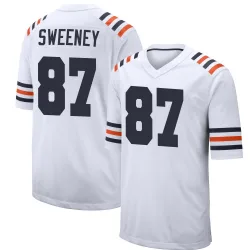 Men's Tommy Sweeney Chicago Bears No.87 Game Alternate Classic Jersey - White