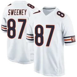 Men's Tommy Sweeney Chicago Bears No.87 Game Jersey - White