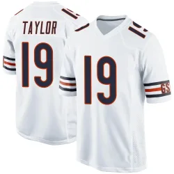 Men's Tory Taylor Chicago Bears No.19 Game Jersey - White