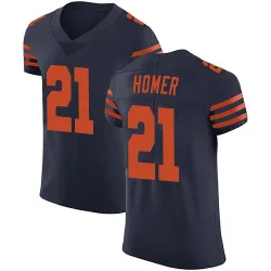 Men's Travis Homer Chicago Bears No.21 Elite Alternate Vapor Untouchable Jersey - Navy Blue