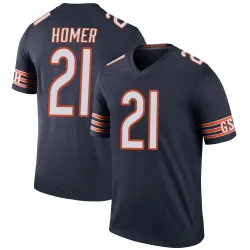 Men's Travis Homer Chicago Bears No.21 Legend Color Rush Jersey - Navy