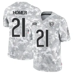 Men's Travis Homer Chicago Bears No.21 Limited 2024 Salute to Service Jersey - Arctic Camo