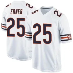 Men's Trestan Ebner Chicago Bears No.25 Game Jersey - White