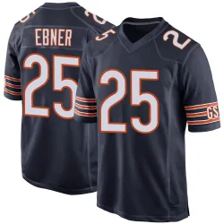 Men's Trestan Ebner Chicago Bears No.25 Game Team Color Jersey - Navy
