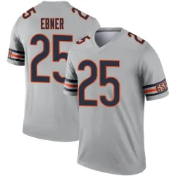 Men's Trestan Ebner Chicago Bears No.25 Legend Inverted Silver Jersey