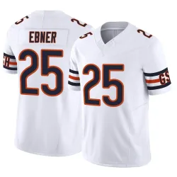 Men's Trestan Ebner Chicago Bears No.25 Limited Vapor F.U.S.E. Jersey - White