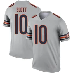 Men's Tyler Scott Chicago Bears No.10 Legend Inverted Silver Jersey
