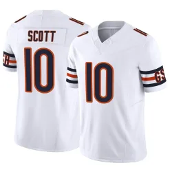 Men's Tyler Scott Chicago Bears No.10 Limited Vapor F.U.S.E. Jersey - White