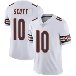 Men's Tyler Scott Chicago Bears No.10 Limited Vapor Untouchable Jersey - White