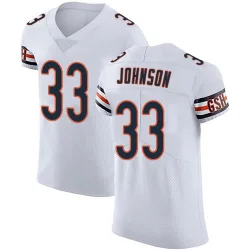 Men's Tysheem Johnson Chicago Bears No.33 Elite Vapor Untouchable Jersey - White