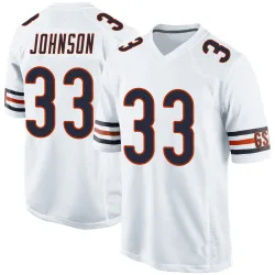 Men's Tysheem Johnson Chicago Bears No.33 Game Jersey - White