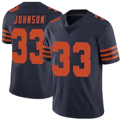 Men's Tysheem Johnson Chicago Bears No.33 Limited Alternate Vapor Untouchable Jersey - Navy Blue