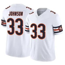 Men's Tysheem Johnson Chicago Bears No.33 Limited Vapor F.U.S.E. Jersey - White