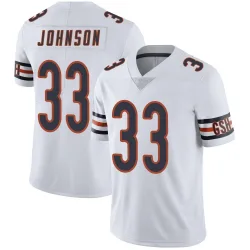 Men's Tysheem Johnson Chicago Bears No.33 Limited Vapor Untouchable Jersey - White