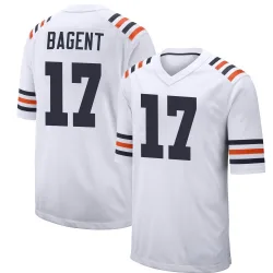 Men's Tyson Bagent Chicago Bears No.17 Game Alternate Classic Jersey - White