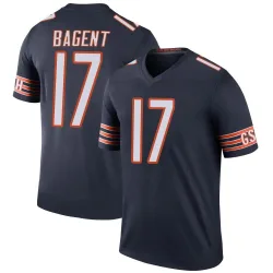 Men's Tyson Bagent Chicago Bears No.17 Legend Color Rush Jersey - Navy