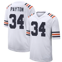 Men's Walter Payton Chicago Bears No.34 Game Alternate Classic Jersey - White