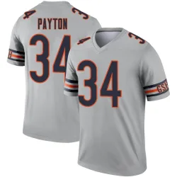 Men's Walter Payton Chicago Bears No.34 Legend Inverted Silver Jersey