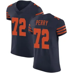 Men's William Perry Chicago Bears No.72 Elite Alternate Vapor Untouchable Jersey - Navy Blue