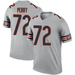 Men's William Perry Chicago Bears No.72 Legend Inverted Silver Jersey