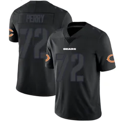 Men's William Perry Chicago Bears No.72 Limited Jersey - Black Impact