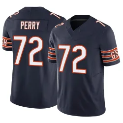Men's William Perry Chicago Bears No.72 Limited Vapor F.U.S.E. Jersey - Navy
