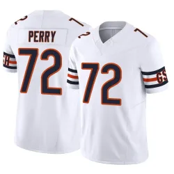 Men's William Perry Chicago Bears No.72 Limited Vapor F.U.S.E. Jersey - White