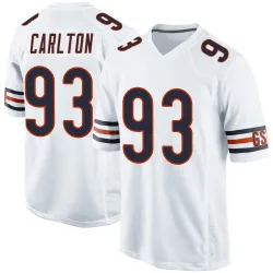 Men's Xavier Carlton Chicago Bears No.93 Game Jersey - White