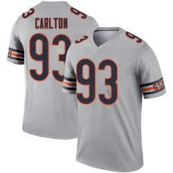 Men's Xavier Carlton Chicago Bears No.93 Legend Inverted Silver Jersey