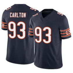 Men's Xavier Carlton Chicago Bears No.93 Limited Vapor F.U.S.E. Jersey - Navy
