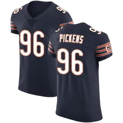 Men's Zacch Pickens Chicago Bears No.96 Elite Team Color Vapor Untouchable Jersey - Navy