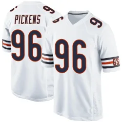 Men's Zacch Pickens Chicago Bears No.96 Game Jersey - White