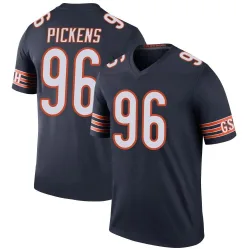 Men's Zacch Pickens Chicago Bears No.96 Legend Color Rush Jersey - Navy