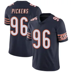 Men's Zacch Pickens Chicago Bears No.96 Limited Team Color Vapor Untouchable Jersey - Navy