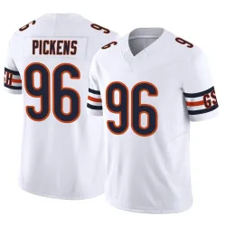 Men's Zacch Pickens Chicago Bears No.96 Limited Vapor F.U.S.E. Jersey - White