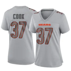 Women's Alex Cook Chicago Bears No.37 Game Atmosphere Fashion Jersey - Gray