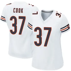 Women's Alex Cook Chicago Bears No.37 Game Jersey - White