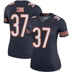 Women's Alex Cook Chicago Bears No.37 Legend Color Rush Jersey - Navy