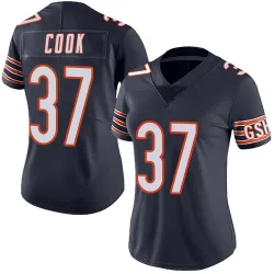 Women's Alex Cook Chicago Bears No.37 Limited Team Color Vapor Untouchable Jersey - Navy