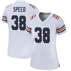 Women's Ameer Speed Chicago Bears No.38 Game Alternate Classic Jersey - White