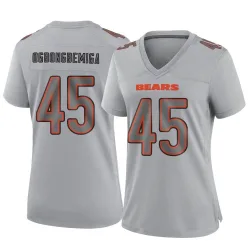 Women's Amen Ogbongbemiga Chicago Bears No.45 Game Atmosphere Fashion Jersey - Gray