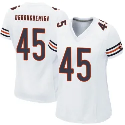 Women's Amen Ogbongbemiga Chicago Bears No.45 Game Jersey - White